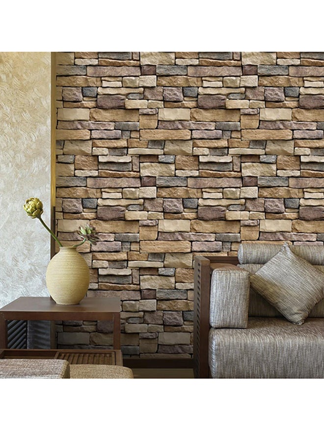 Voberry Brick Stone Rustic Effect Self-Adhesive Wall Sticker Multicolor 25X5X5cm - Image 2