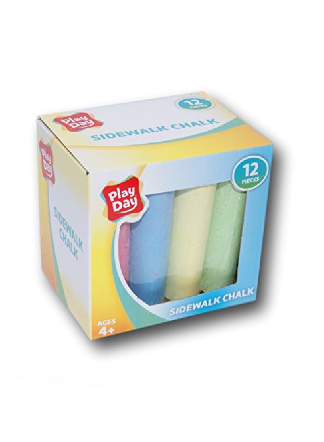 Play Day 12-Piece Jumbo Chalkboard Sidewalk Chalk 
