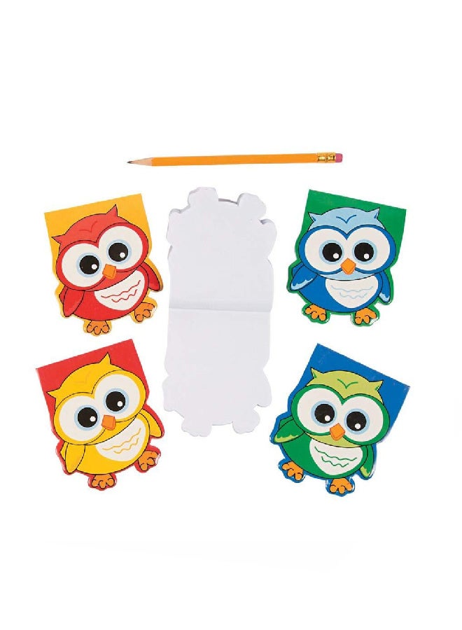 Fun Express 24-Piece Owl-Shaped Notepad 6.3 X 6.2 X 1.7 Inch