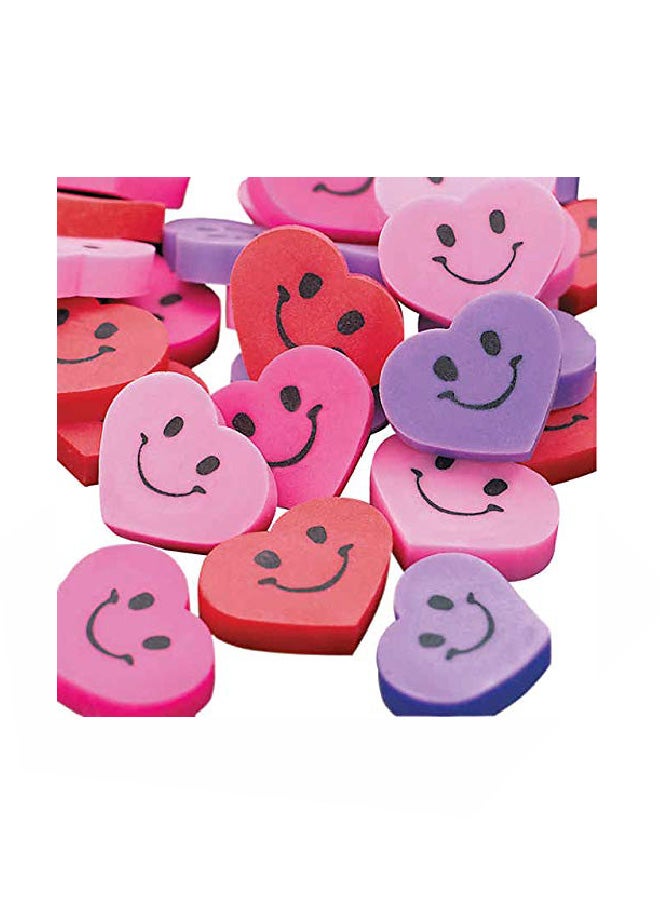 فن إكسبريس ممحاة صغيرة على شكل وجه ضاحك من 144 قطعة مقاس 5.3 × 5.1 × 0.8 بوصة