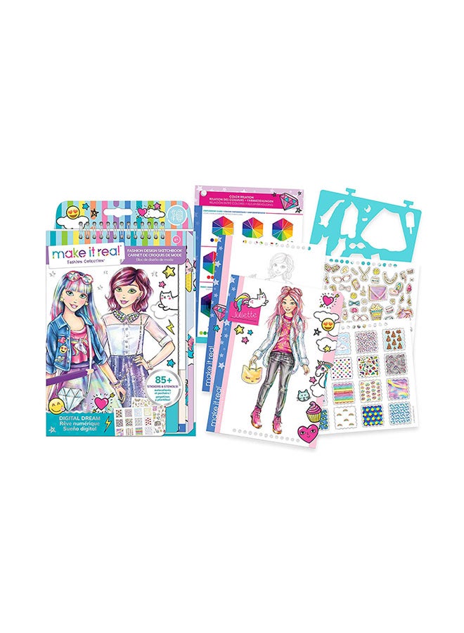 Make It Real Fashion Design Sketch Book  - Image 1