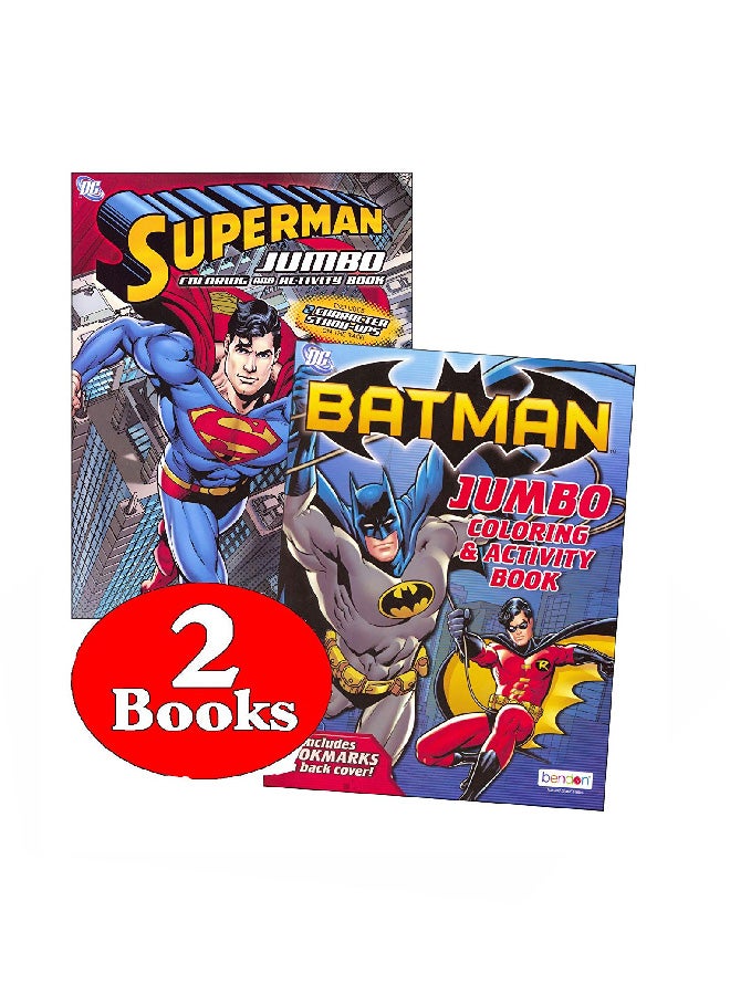 Bendon Publishing 2Piece Batman And Superman Coloring Book Set