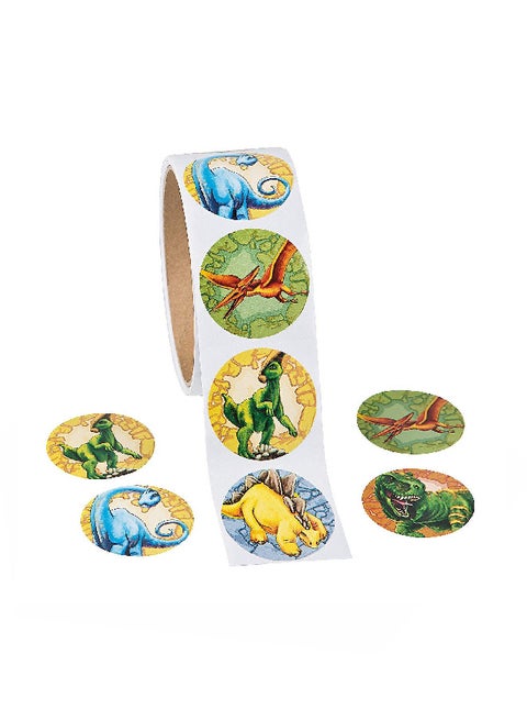 Roll Of Dinosaur Sticker 1.5 Inch