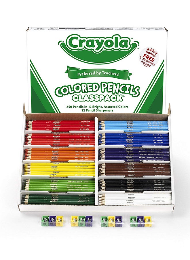 كرايولا طقم أقلام تلوين من 240 قطعة متعدد الألوان - Image 2
