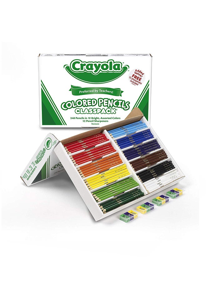 كرايولا طقم أقلام تلوين من 240 قطعة متعدد الألوان - Image 3