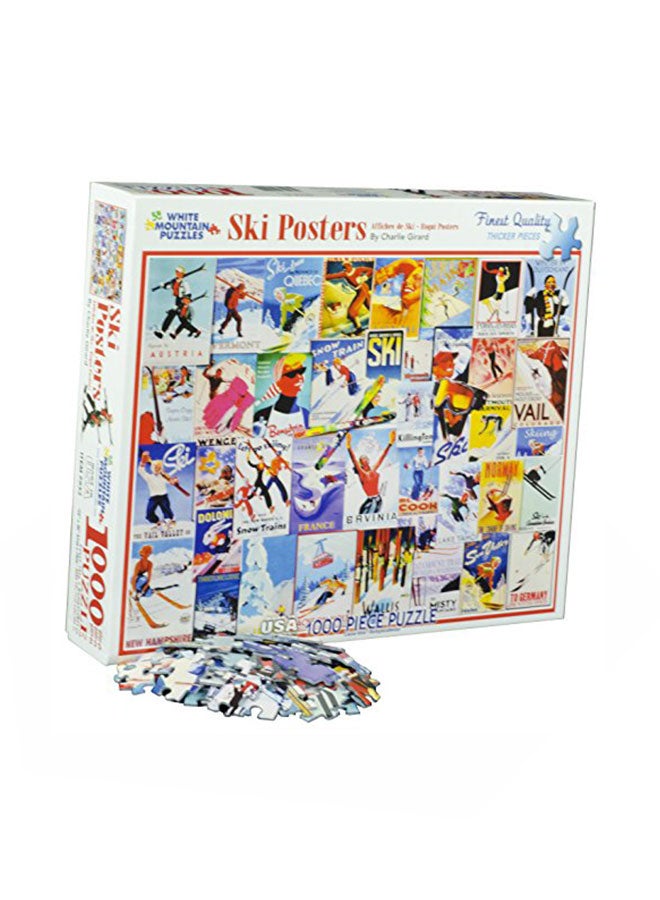 وايت ماونتن بازلز لعبة تركيب الصور المقطعة مكونة من 1000 قطعة تُمثل نشاط التزلج 24 x 30بوصة - Image 2