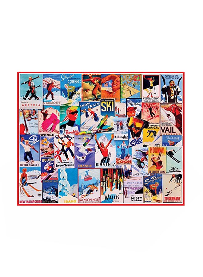 وايت ماونتن بازلز لعبة تركيب الصور المقطعة مكونة من 1000 قطعة تُمثل نشاط التزلج 24 x 30بوصة - Image 4