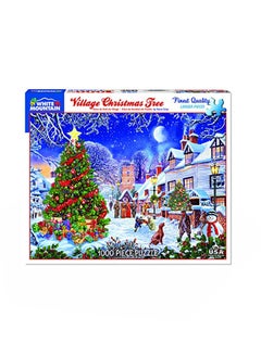 White Mountain Puzzles 1000-Piece Village Christmas Tree Jigsaw Puzzle 24 x 30inch  - Image 1