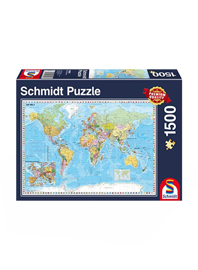 Schmidt Spiele - 1500-Piece The World Puzzle 33.31 x 23.54inch - Image 1