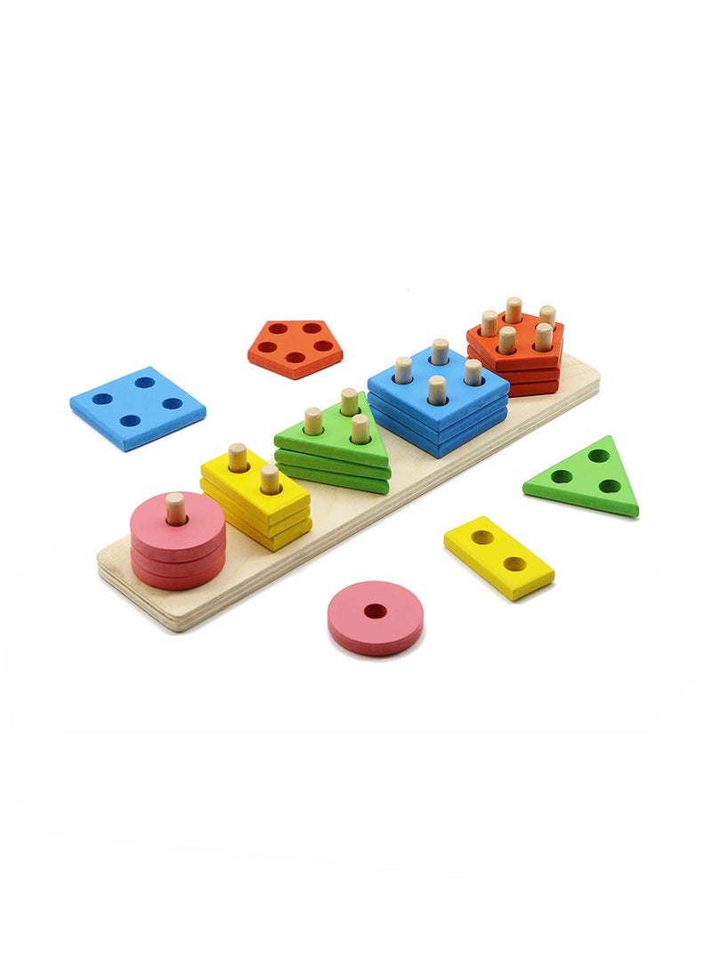 Wooden Educational Preschool Shape Color Recognition Toy - v1551162885/N21117057A_3