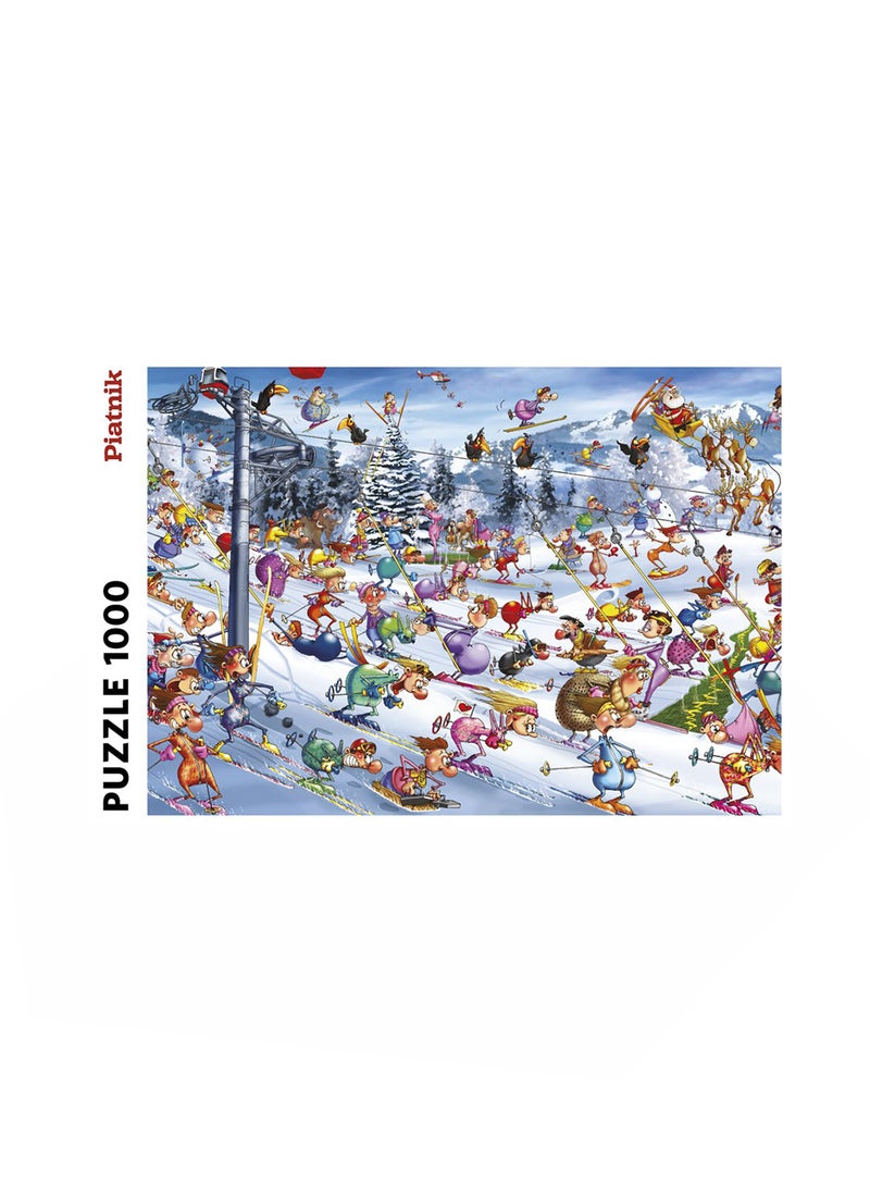 Piatnik 1000-Piece Ruyer Skiing Puzzle - Image 1