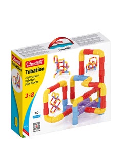 Quercetti 40-Piece Interlocking Pipeline Maze Building Set 3+ Years  - Image 1