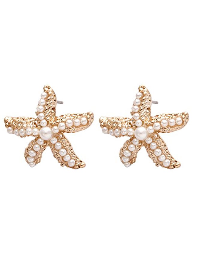 NOUMANDA Pearl Starfish Metal Studs - Image 1
