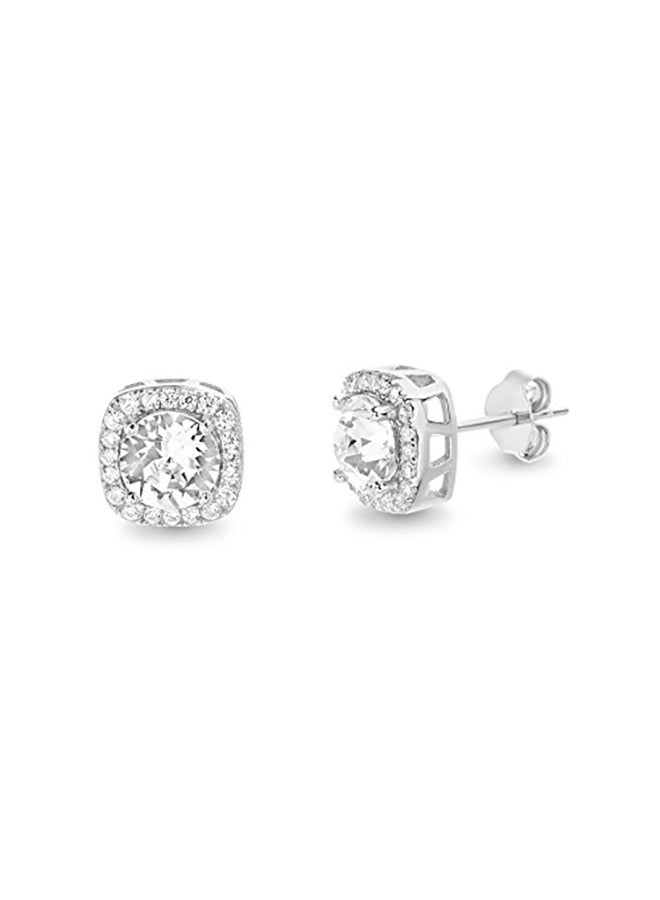 Devin Rose Square Brass Stud Earrings - Image 1