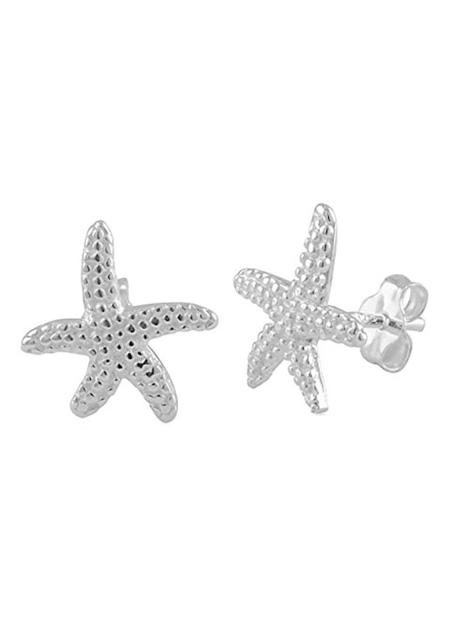 SilverCloseOut - 925 Sterling Silver Starfish Earrings - Image 1