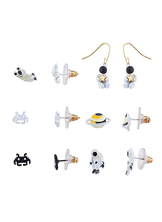 لوكس اكسسوريكس 6 أزواج أقراط كبس من النحاس الأصفر متعددة التصميمات - Image 1