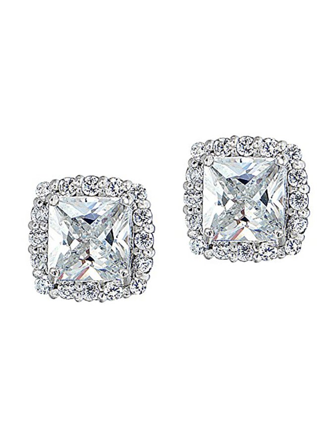 Hoops & Loops - 925 Sterling Silver Square Earrings - Image 1