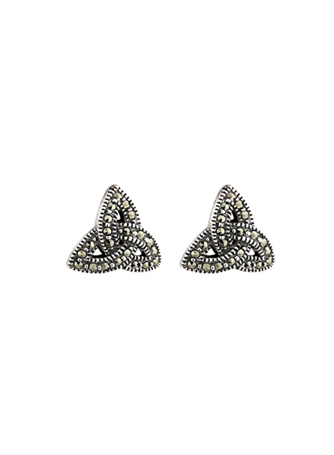 925 Sterling Silver Trinity Knot Earrings