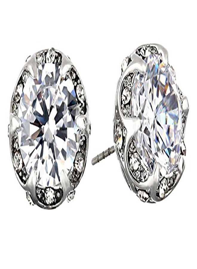 Betsey Johnson - Ruffled Halo Brass Stud Earrings - Image 1