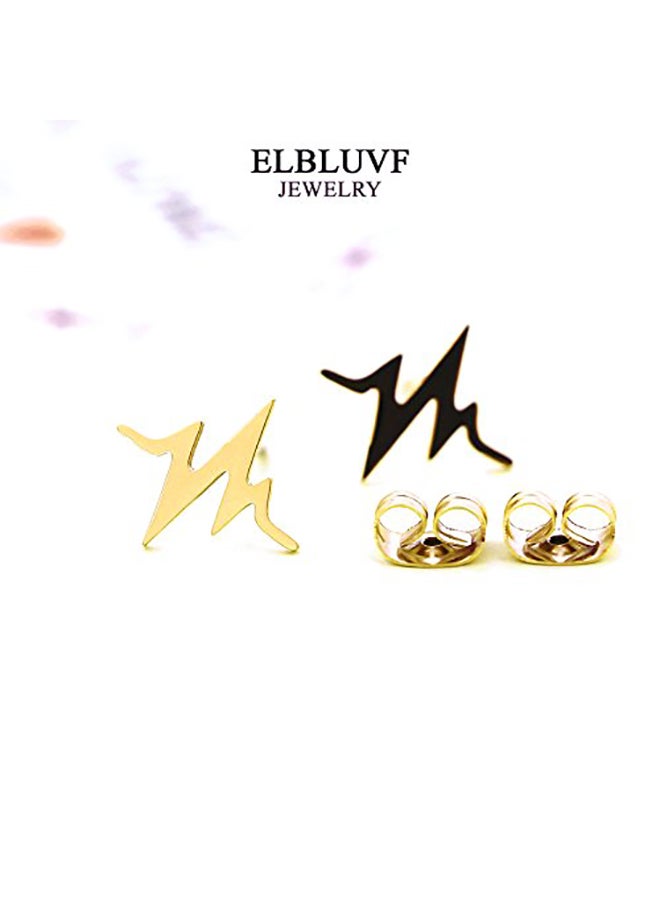 ELBLUVF Heart Beat Stainless-Steel Stud Earrings - Image 3