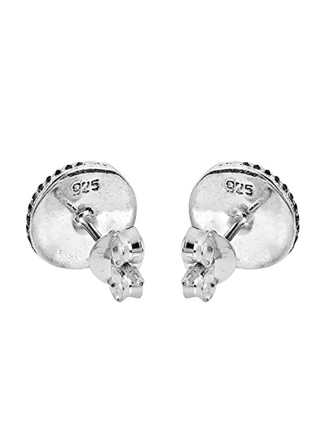 AeraVida - Boho Round 925 Sterling Silver Earrings - Image 1