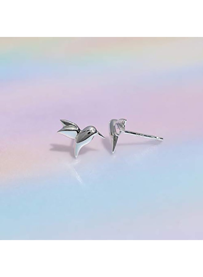 Boma - 925 Sterling Silver Hummingbird Earrings - Image 1