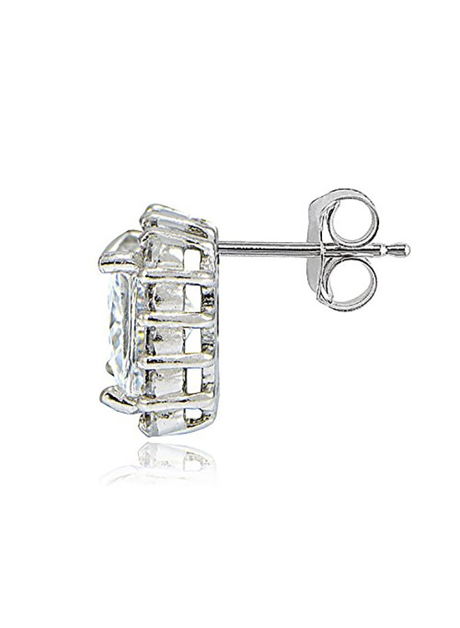 Hoops & Loops - 925 Sterling Silver Square Earrings - Image 1