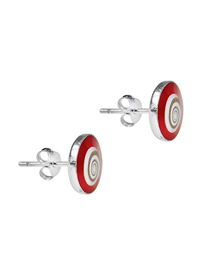 AeraVida - 925 Sterling Silver Round Swirl Earrings - Image 1