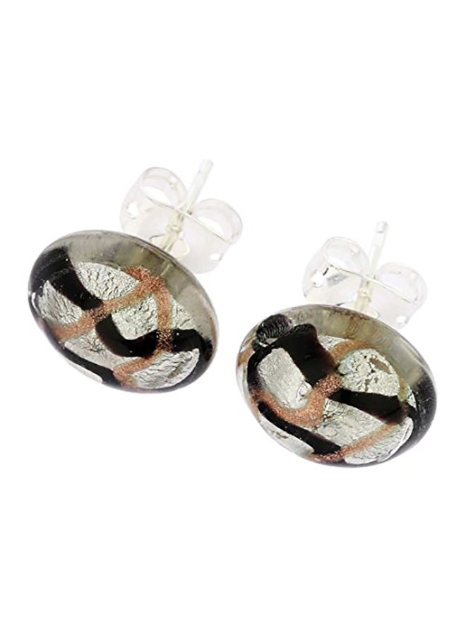 GlassOfVenice Murano Glass Button Metal Studs - Image 2
