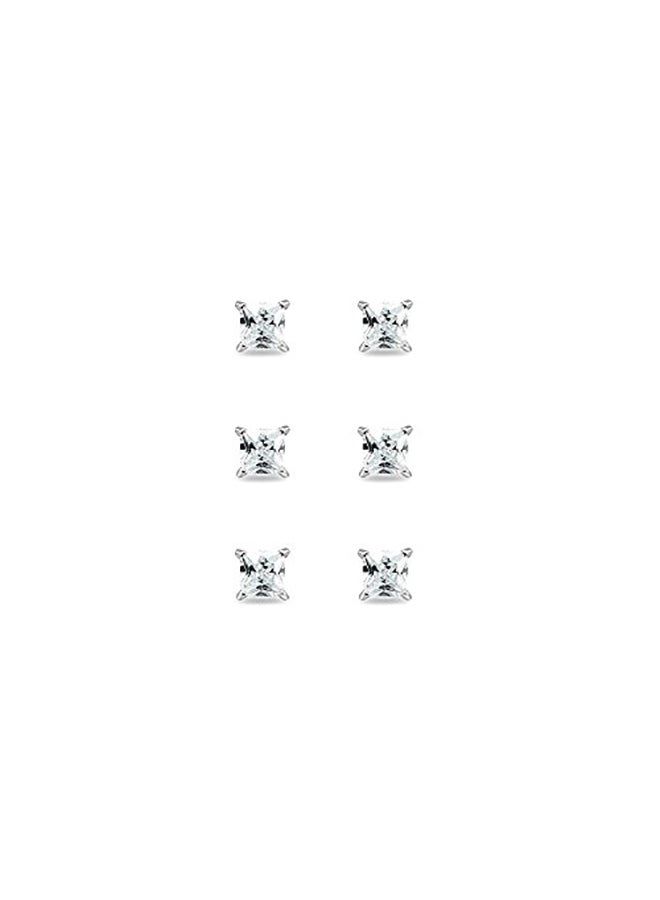 GemStar USA 3 Pair 925 Sterling Silver Earrings  - Image 2