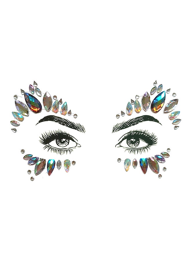 Temporary Tattoo Jewels Festival Party Body Glitter Stickers Multicolour