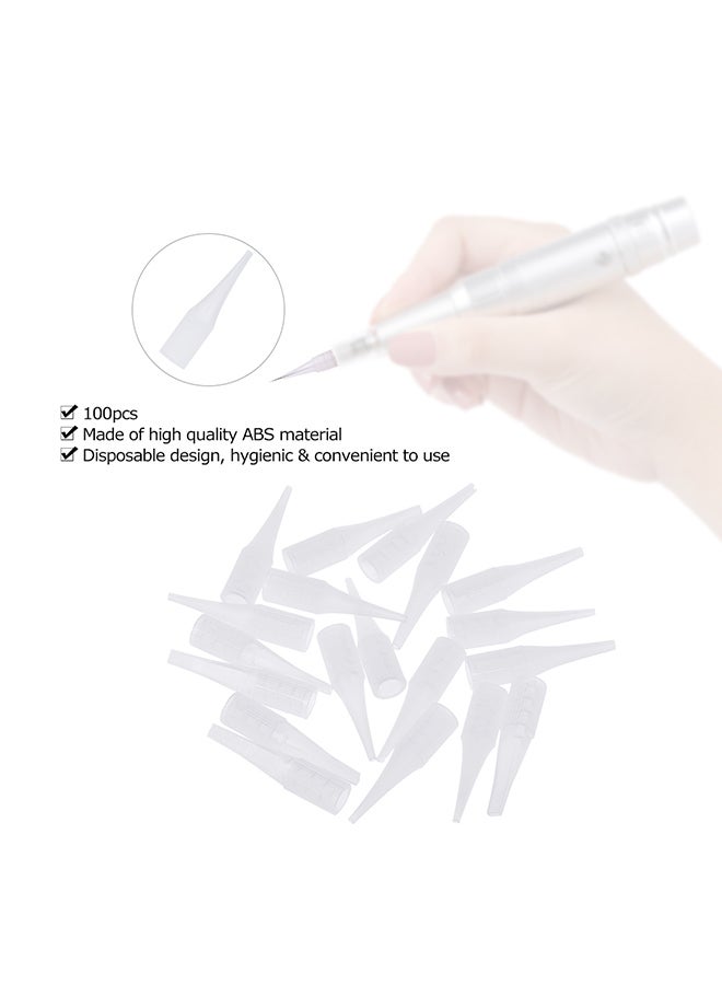 100-Piece Eyebrow Tattoo Needle Cap Multicolour - Image 2