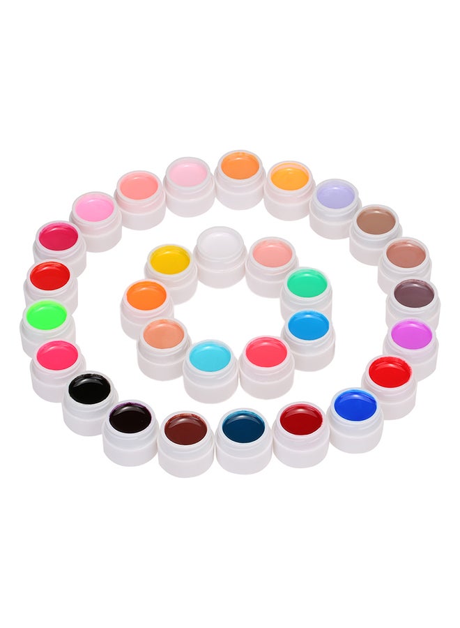ANSELF 30-Piece Mix Pure Colors UV Nail Art Gel Polish Extension Professional UV Gel Set Multicolour - Image 2