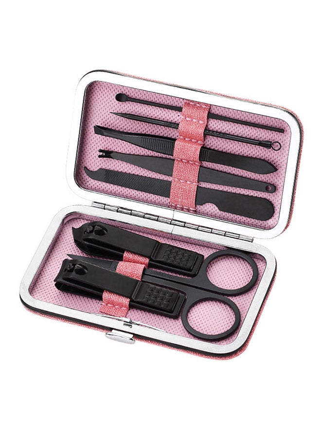 8-Piece Pedicure Manicure Needle Traveling Grooming Kit Pink - Image 2
