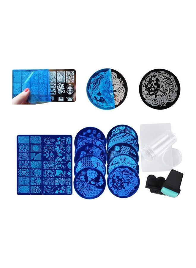 6-piece Nail Art Stamping Plate Nail Art Tools Multicolour - Image 4