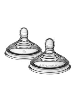 tommee tippee Advanced Anti-Colic Fast Flow Nipple, 6+ Months, Pack Of 2 - Clear  - Image 1