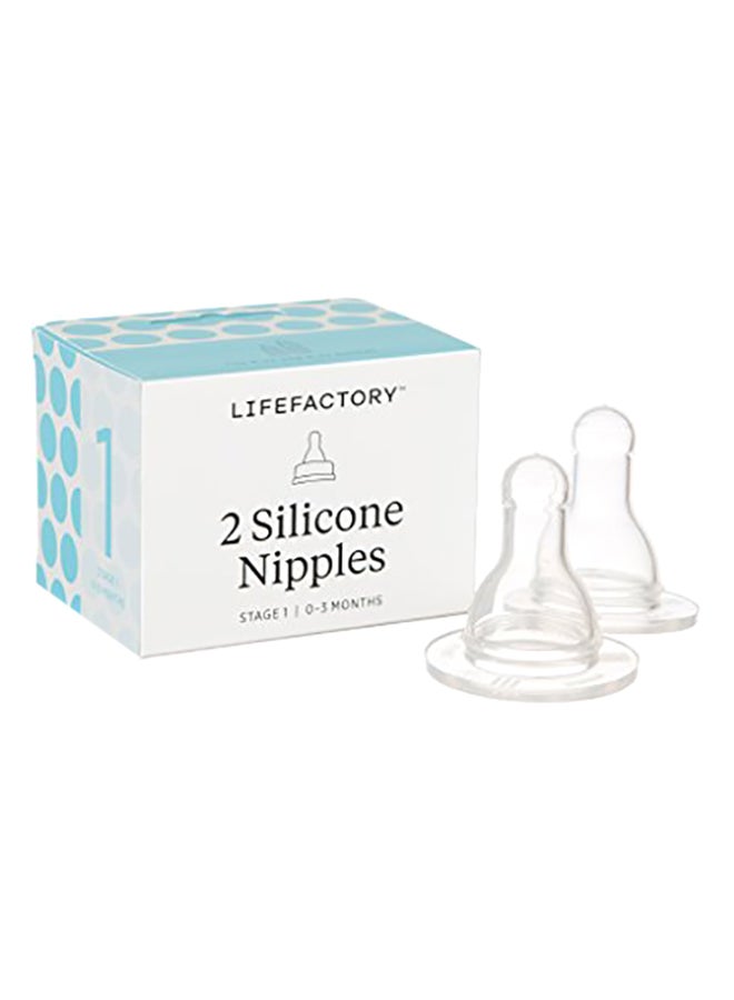 lifefactory 2 Pack BPA Free Stage 1 Silicone Nipples  - Image 2