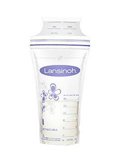 Lansinoh 25-Piece Breastmilk Storage Bags With Convenient Pour Spout & Patented Double Zipper Seal  - Image 1