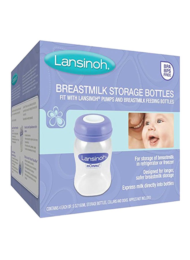Lansinoh - Set Of 4- Breastmilk Storage Bottles - Image 1