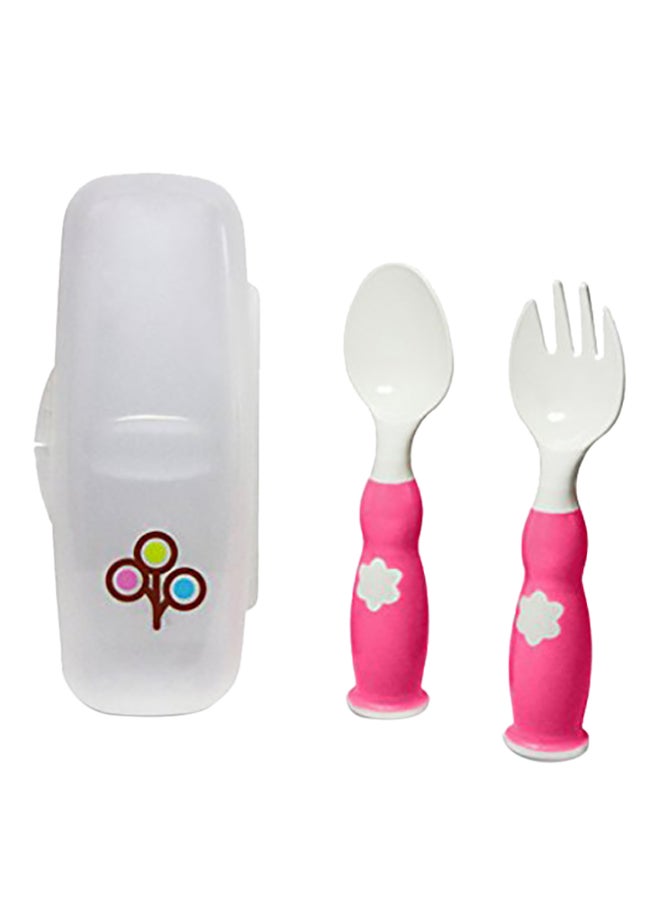 طقم مكون من شوكة وملعقة مريح في الاستخدام