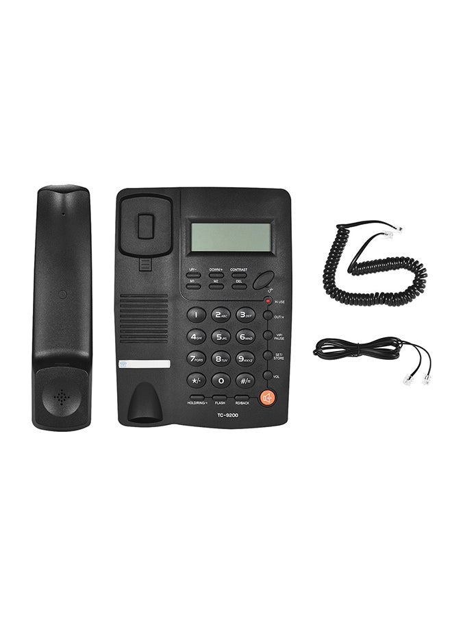 Desktop Corded Telephone Phone with LCD Display 20 x 15 x 6cm Black - Image 5