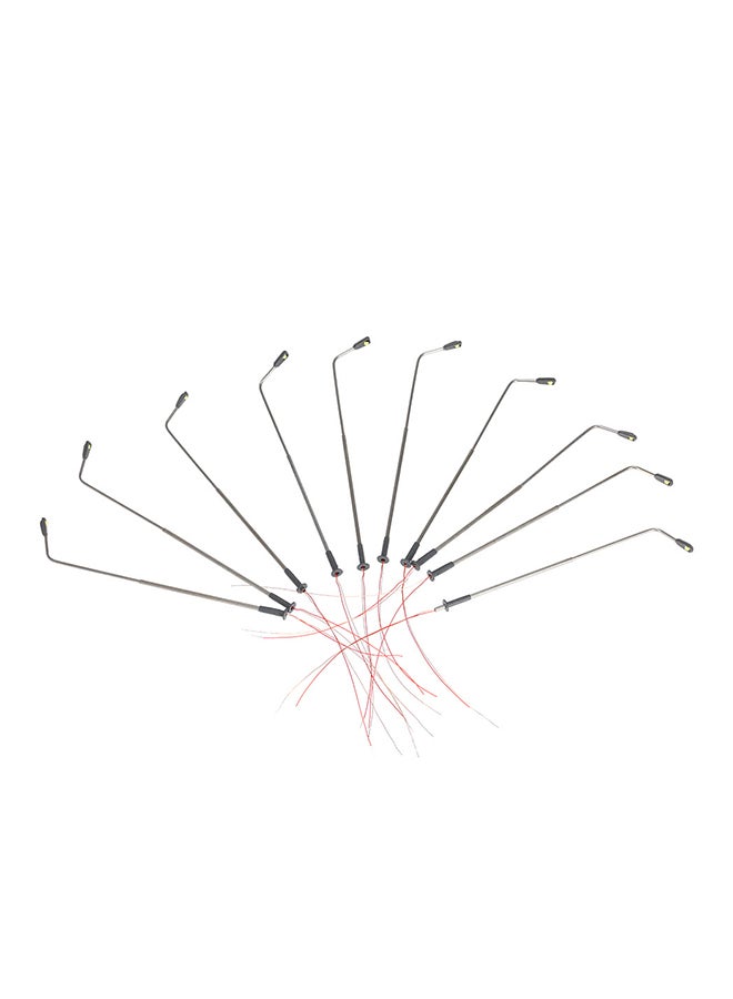 طقم مصابيح شارع معدنية مكون من 10 قطع فضي 13 x 5 x0.5Ø³Ù†ØªÙŠÙ…ØªØ± - Image 3