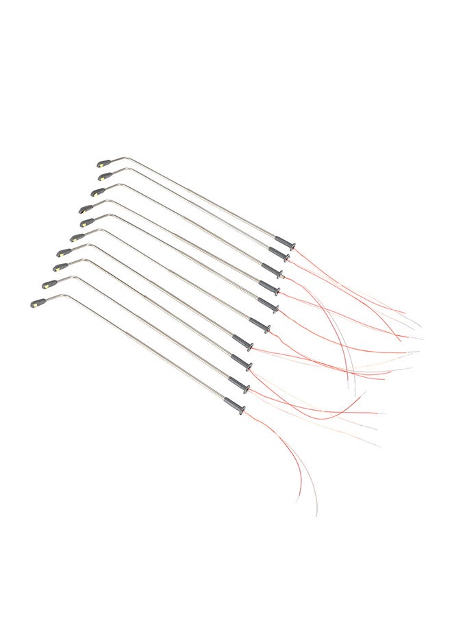 طقم مصابيح شارع معدنية مكون من 10 قطع فضي 13 x 5 x0.5Ø³Ù†ØªÙŠÙ…ØªØ± - Image 2
