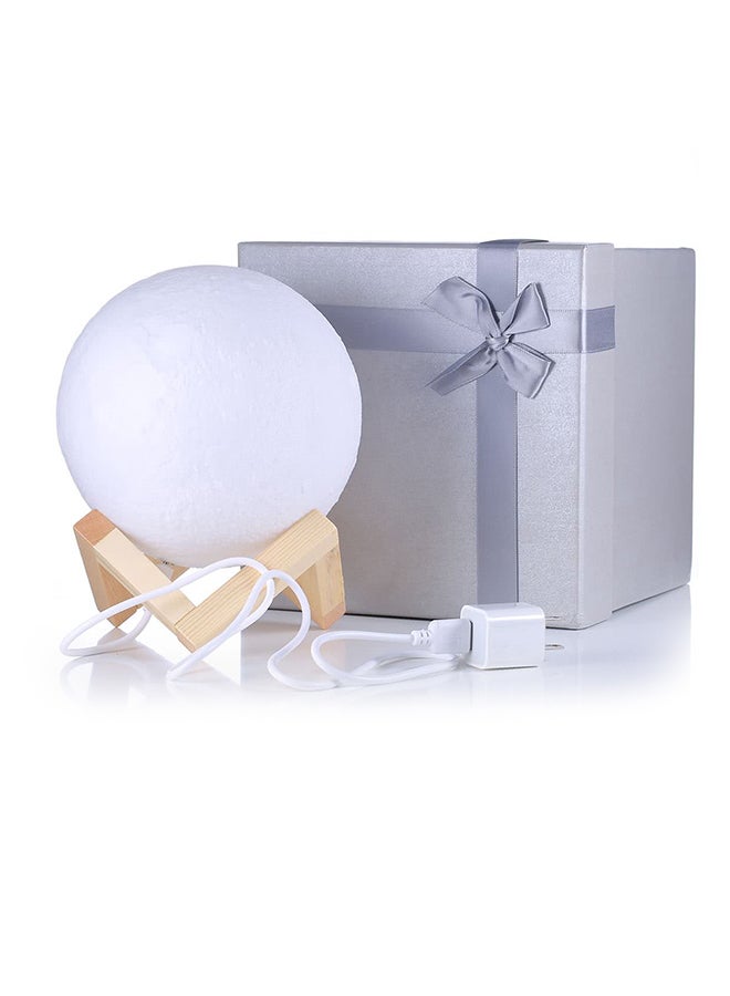 TOOARTS 3D Printed LED Moon Lamp White 18x18x18cm - Image 4