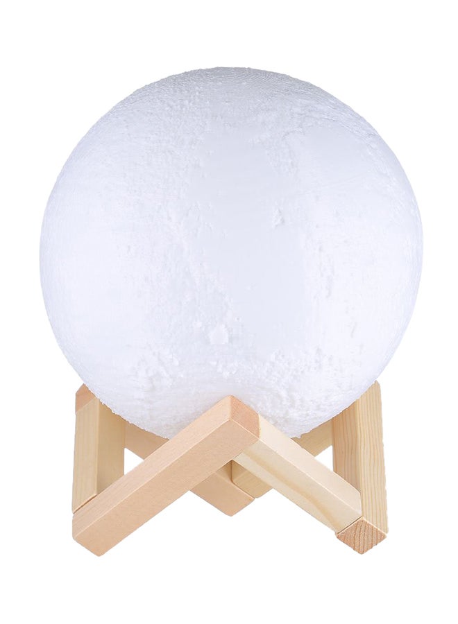 TOOARTS 3D Printed LED Moon Lamp White 18x18x18cm - Image 1