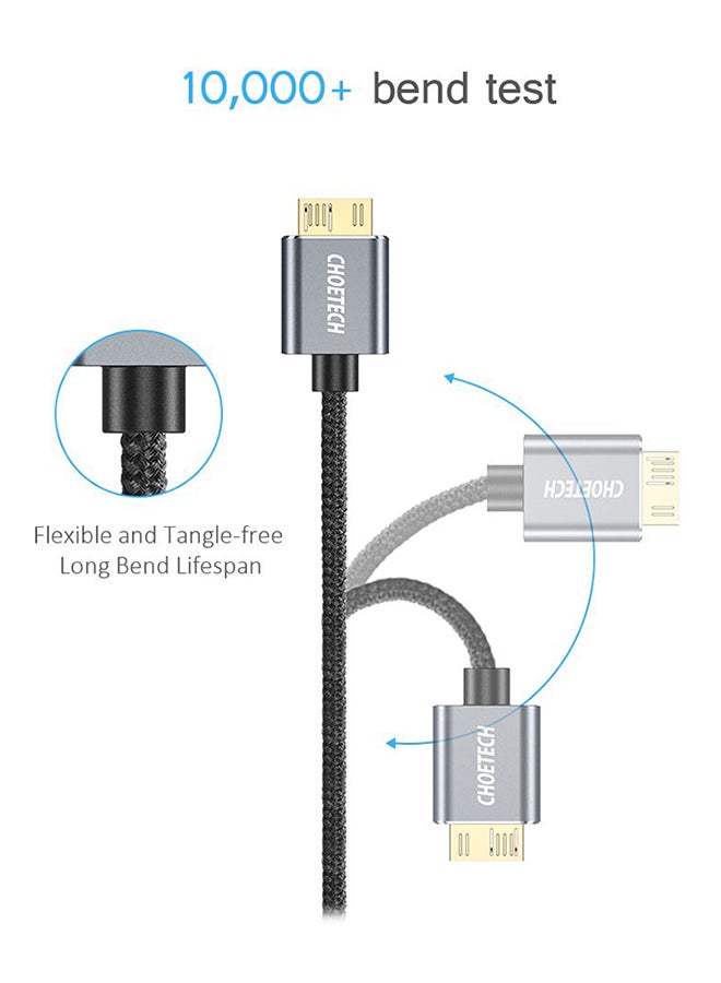 تشوتيك Micro USB 3.0 A Male To B Cable Black - Image 5