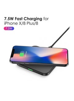 CHOETECH 10W Wireless Fast Charging Pad for Apple I Phone 13/12 Series & Qi Enable Smartphones Black  - Image 5