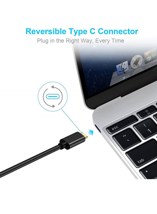 تشوتيك كابل من HDMI إلى النوع سي أسود  - Image 3