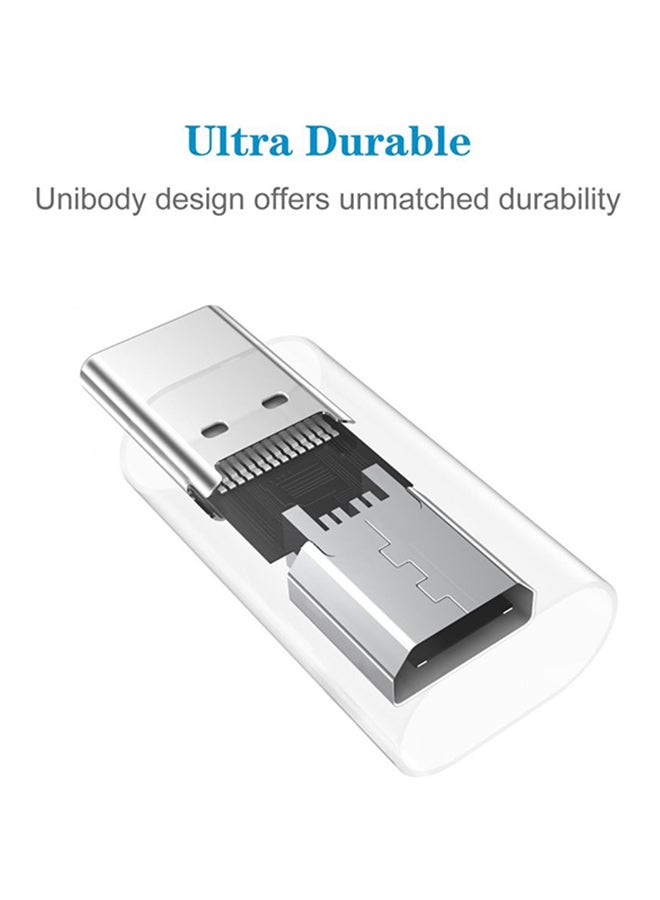 CHOETECH USB C Adapter Connector With Keychain Black - Image 3