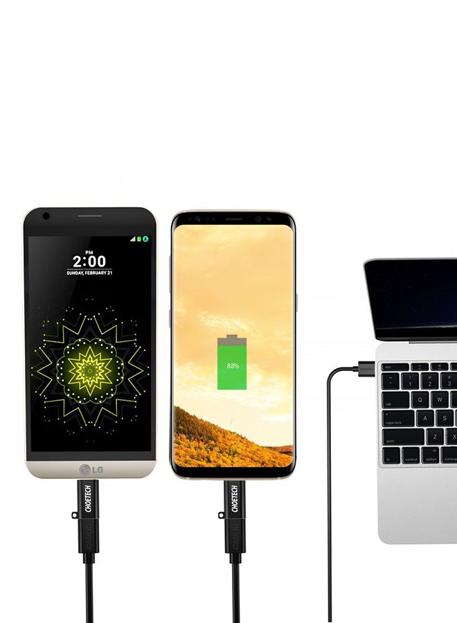 CHOETECH USB C Adapter Connector With Keychain Black - Image 4